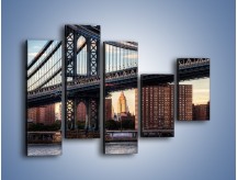 Obraz na płótnie – Manhattan Bridge – pięcioczęściowy AM607W4