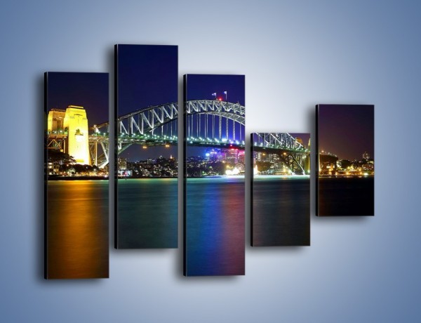 Obraz na płótnie – Sydney Harbour Bridge – pięcioczęściowy AM629W4