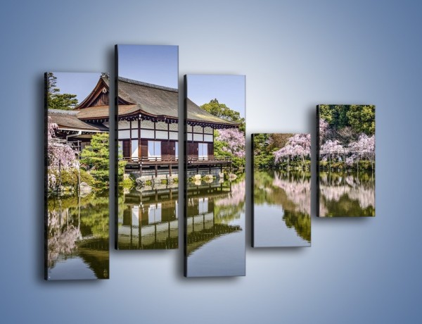 Obraz na płótnie – Świątynia Heian Shrine w Kyoto – pięcioczęściowy AM677W4