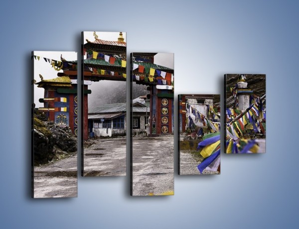 Obraz na płótnie – Brama do miasta Tawang w Tybecie – pięcioczęściowy AM689W4