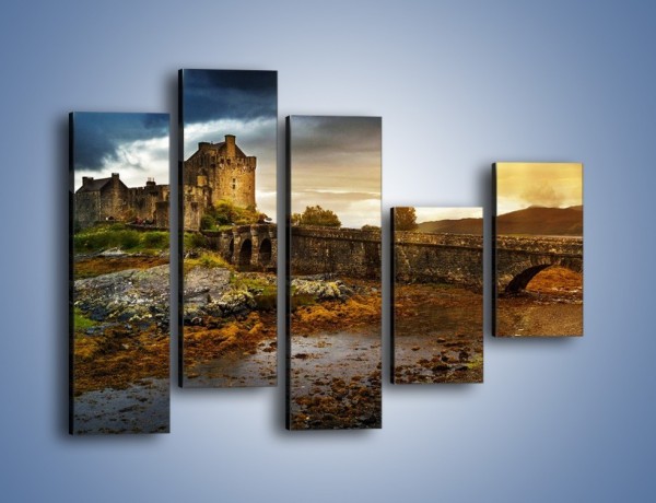 Obraz na płótnie – Zamek Eilean Donan w Szkocji – pięcioczęściowy AM697W4