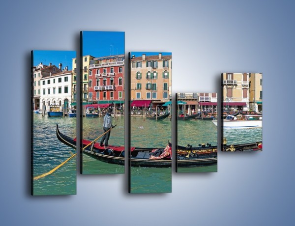 Obraz na płótnie – Panorama Canal Grande w Wenecji – pięcioczęściowy AM745W4