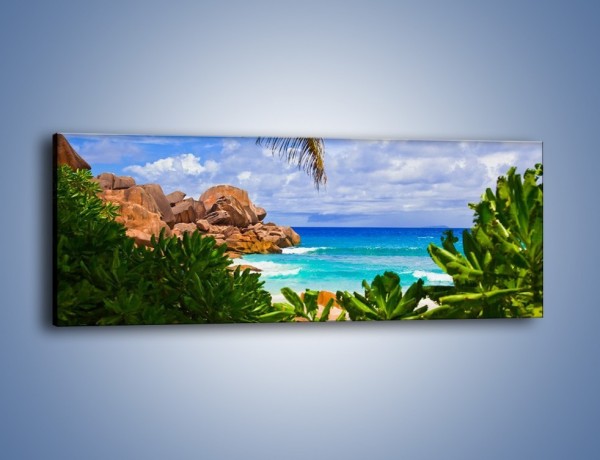 Obraz na płótnie – Urlop pod palmami – jednoczęściowy panoramiczny KN1191A