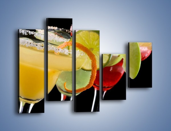 Obraz na płótnie – Drinki z dodatkiem owoców – pięcioczęściowy JN101W4