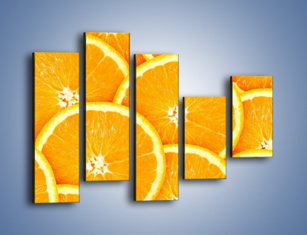 Obraz na płótnie – Pomarańczowy zawrót głowy – pięcioczęściowy JN154W4