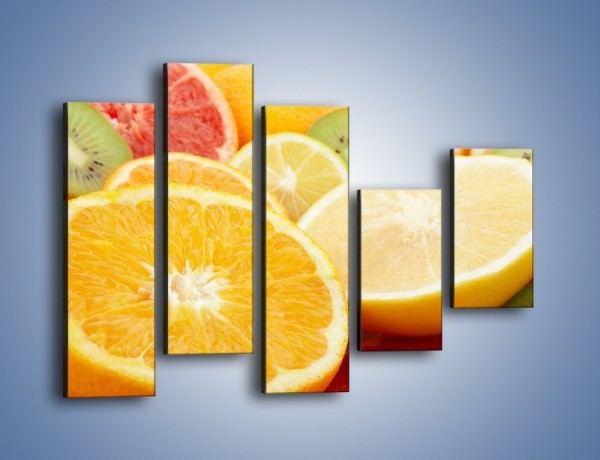 Obraz na płótnie – Kwaśny kęs witamin owocowych – pięcioczęściowy JN157W4