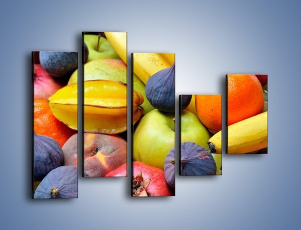 Obraz na płótnie – Owocowe kolorowe witaminki – pięcioczęściowy JN173W4