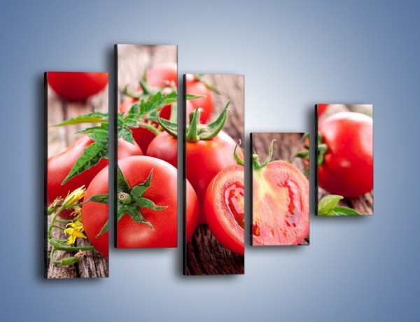 Obraz na płótnie – Pomidorowa uczta – pięcioczęściowy JN201W4