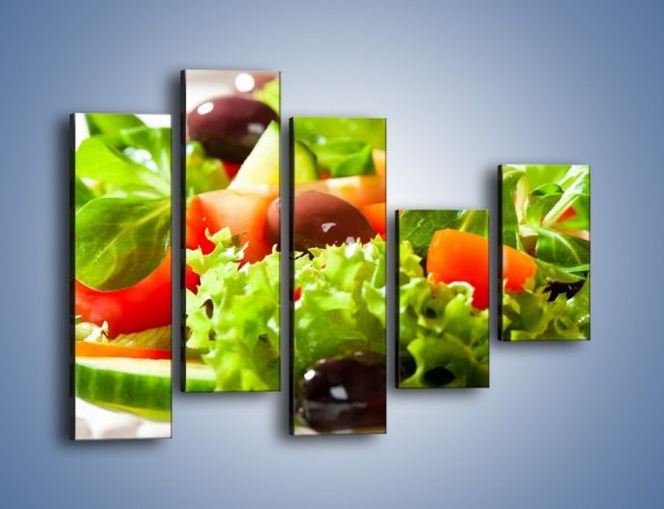 Obraz na płótnie – Sałatkowy mix warzywny – pięcioczęściowy JN204W4