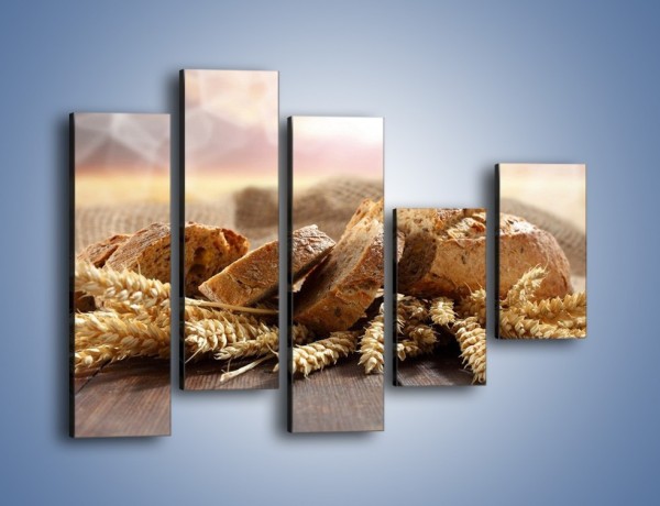 Obraz na płótnie – Świeży pszenny chleb – pięcioczęściowy JN287W4