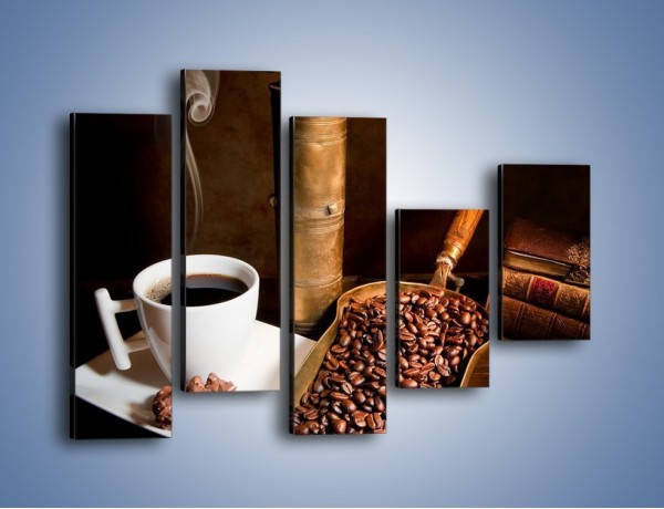 Obraz na płótnie – Opowieści przy mocnej kawie – pięcioczęściowy JN360W4