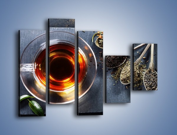 Obraz na płótnie – Herbata i inne dodatki – pięcioczęściowy JN596W4