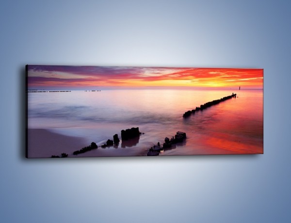 Obraz na płótnie – Niebo pędzlem malowane – jednoczęściowy panoramiczny KN1230A