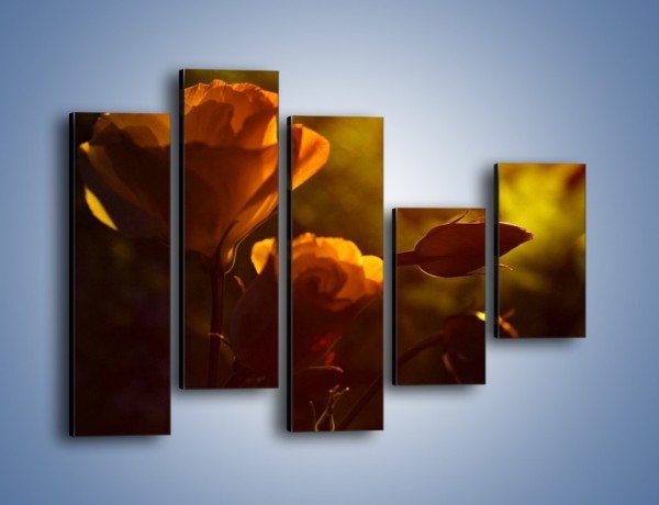 Obraz na płótnie – Wspomnienia w różanym ogrodzie – pięcioczęściowy K274W4