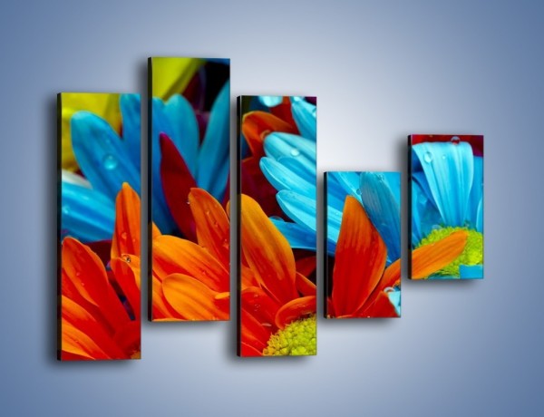 Obraz na płótnie – Kolorowo i kwiatowo – pięcioczęściowy K375W4