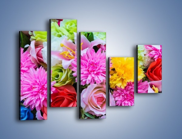 Obraz na płótnie – Wszystkie kwiaty lata – pięcioczęściowy K464W4