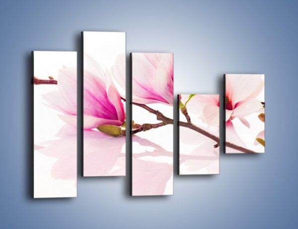 Obraz na płótnie – Lekkość w kwiatach wiśni – pięcioczęściowy K485W4