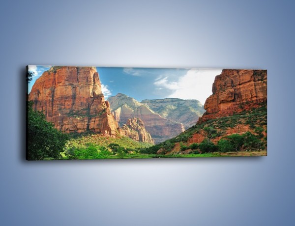 Obraz na płótnie – Droga przez kanion – jednoczęściowy panoramiczny KN1251A
