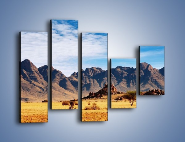 Obraz na płótnie – Góry w pustynnym krajobrazie – pięcioczęściowy KN030W4
