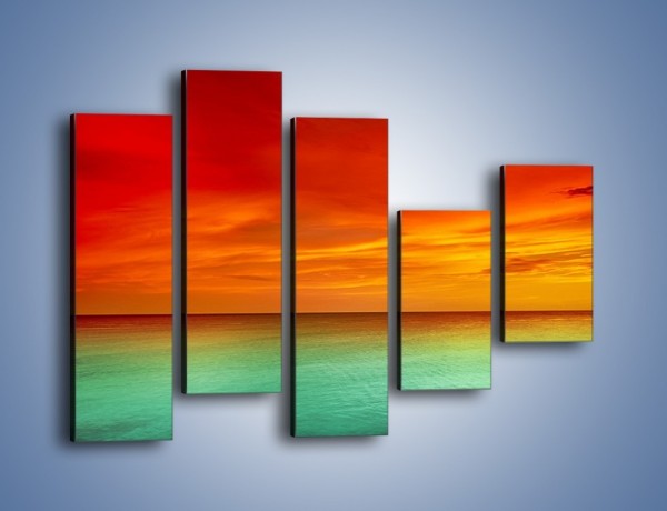 Obraz na płótnie – Horyzont w kolorach tęczy – pięcioczęściowy KN1303AW4
