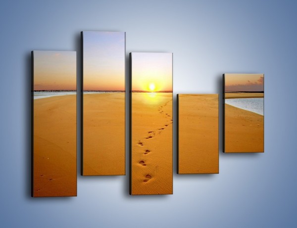 Obraz na płótnie – Piaskowym krokiem do słońca – pięcioczęściowy KN165W4