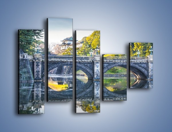 Obraz na płótnie – Kamienny most z okularami – pięcioczęściowy KN899W4