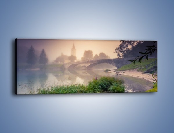 Obraz na płótnie – Widok we mgle – jednoczęściowy panoramiczny KN1284A