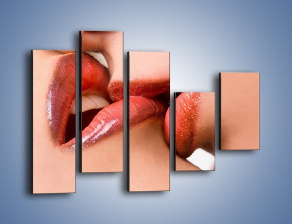 Obraz na płótnie – Krwisty pocałunek – pięcioczęściowy L111W4