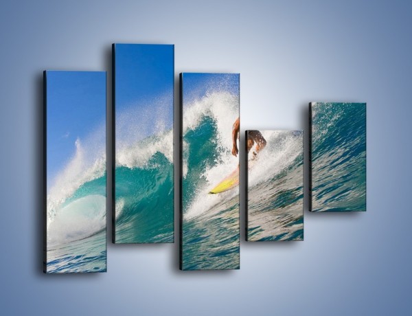 Obraz na płótnie – Surfing w letnim sezonie – pięcioczęściowy L132W4