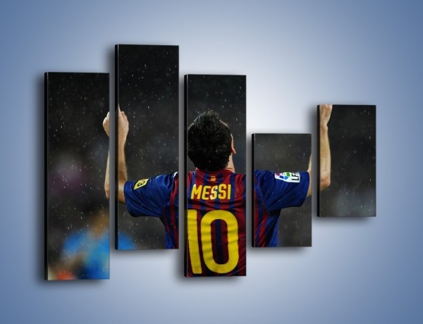 Obraz na płótnie – Messi wielkim zwycięzcą – pięcioczęściowy L241W4