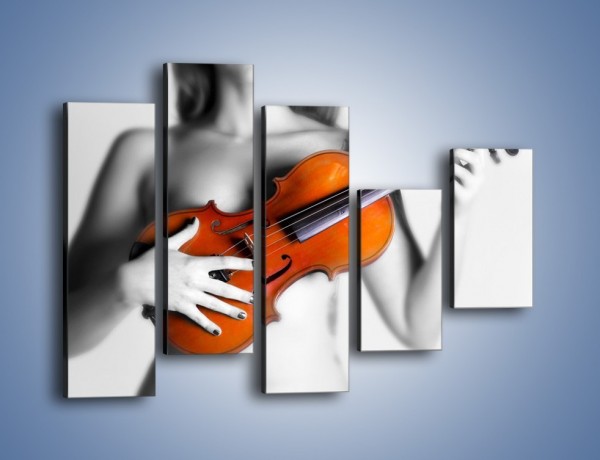 Obraz na płótnie – Muzyka grana kobiecą dłonią – pięcioczęściowy O009W4