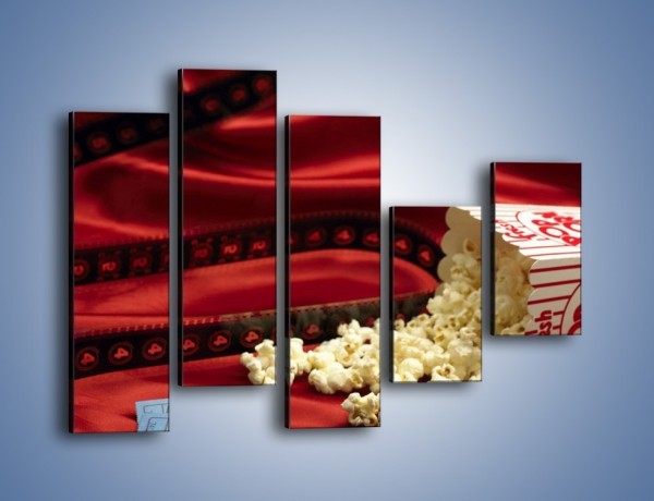 Obraz na płótnie – Nie ma kina bez popcornu – pięcioczęściowy O063W4