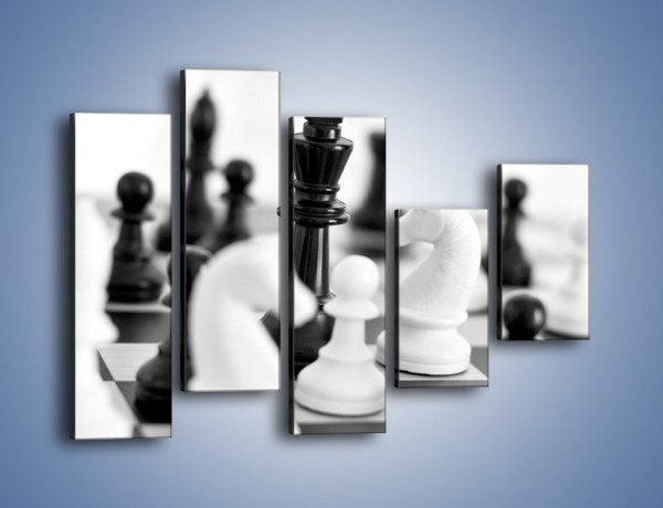 Obraz na płótnie – Walka o wygraną w szachy – pięcioczęściowy O097W4