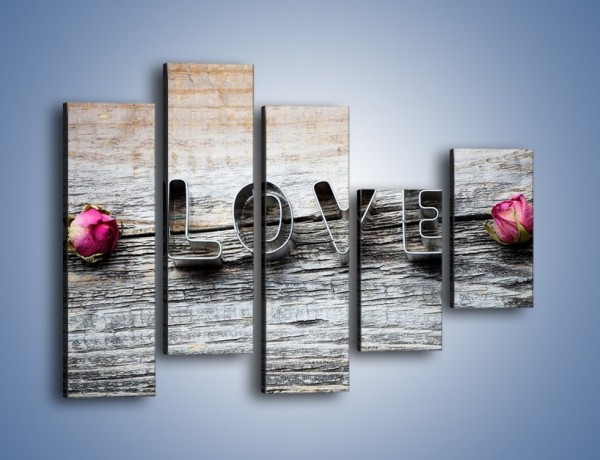Obraz na płótnie – Miłość pachnąca różami – pięcioczęściowy O146W4