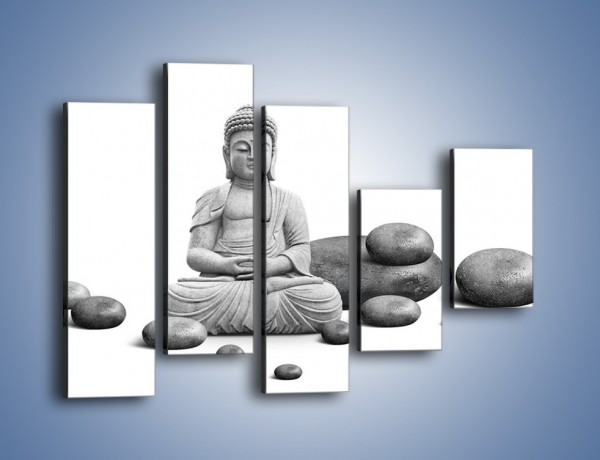 Obraz na płótnie – Budda wśród kamieni – pięcioczęściowy O229W4