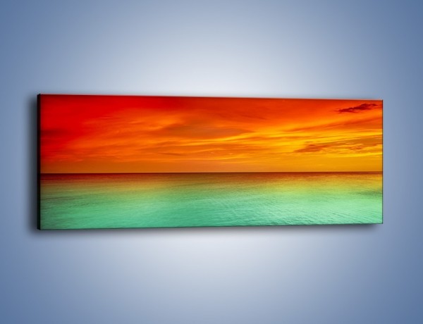 Obraz na płótnie – Horyzont w kolorach tęczy – jednoczęściowy panoramiczny KN1303A