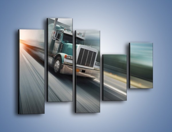 Obraz na płótnie – Pędząca ciężarówka na autostradzie – pięcioczęściowy TM035W4