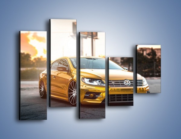 Obraz na płótnie – Volkswagen Passat CC Tuning Gold – pięcioczęściowy TM082W4