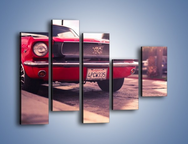 Obraz na płótnie – Czerwony Ford Mustang – pięcioczęściowy TM087W4