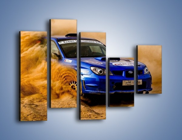 Obraz na płótnie – Subaru WRX STI na pustyni – pięcioczęściowy TM104W4