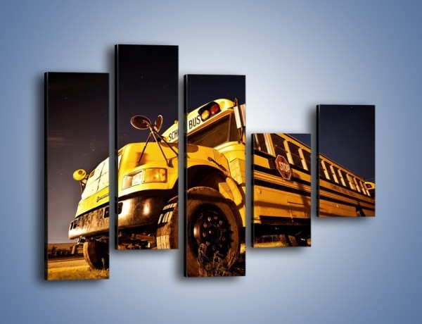 Obraz na płótnie – Amerykański School Bus – pięcioczęściowy TM146W4