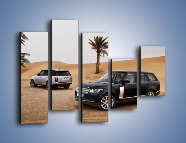 Obraz na płótnie – Range Rovery na pustyni – pięcioczęściowy TM154W4