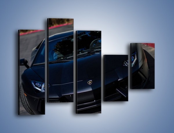 Obraz na płótnie – Lamborghini Aventador w kolorze matowym – pięcioczęściowy TM163W4