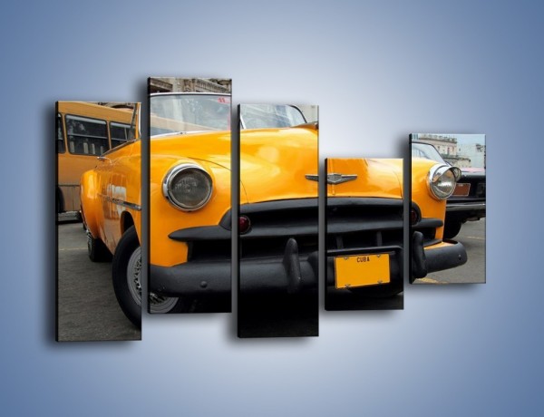 Obraz na płótnie – Kubańska taksówka cabrio – pięcioczęściowy TM222W4