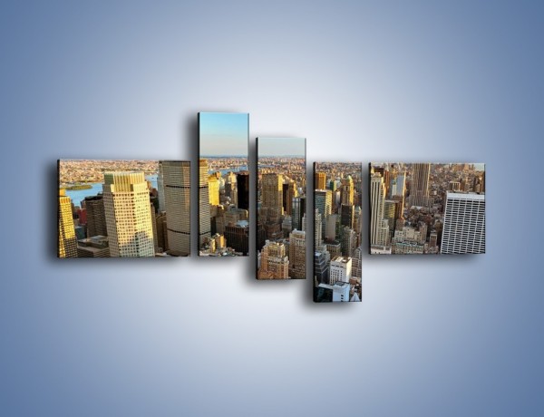Obraz na płótnie – Manhattan w Nowym Yorku – pięcioczęściowy AM412W5