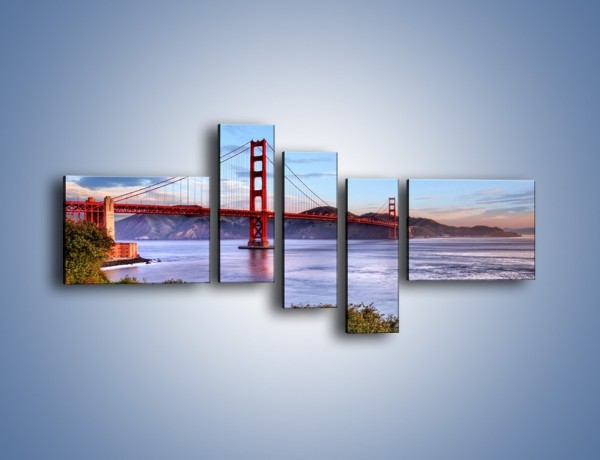 Obraz na płótnie – Most Golden Gate w San Francisco – pięcioczęściowy AM444W5