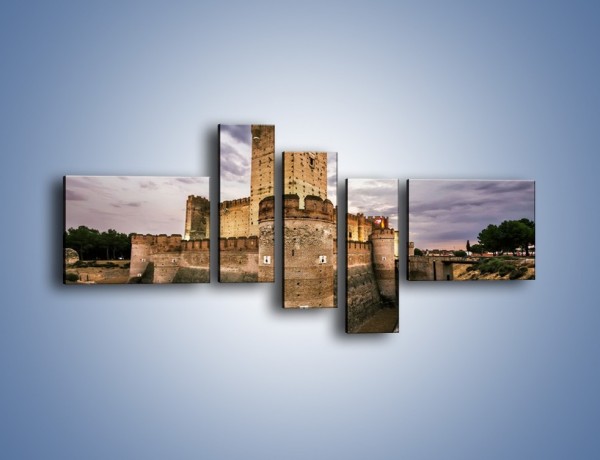 Obraz na płótnie – Zamek La Mota w Hiszpanii – pięcioczęściowy AM457W5