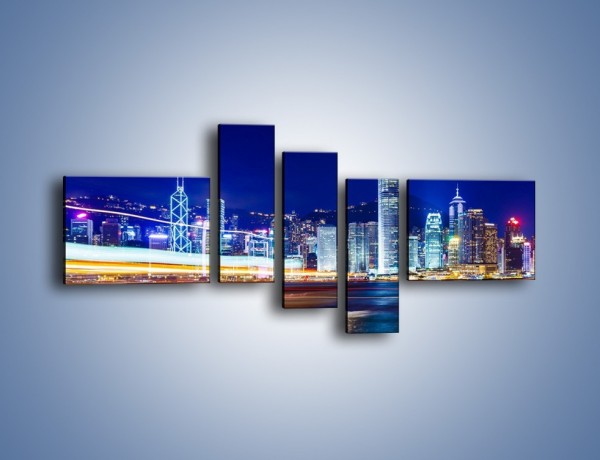 Obraz na płótnie – Panorama Hong Kongu – pięcioczęściowy AM499W5