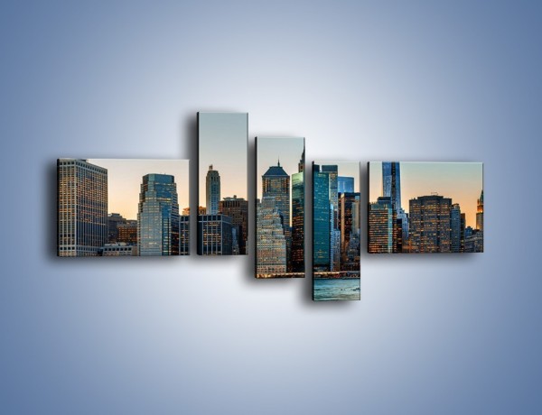 Obraz na płótnie – Panorama Manhattanu – pięcioczęściowy AM521W5