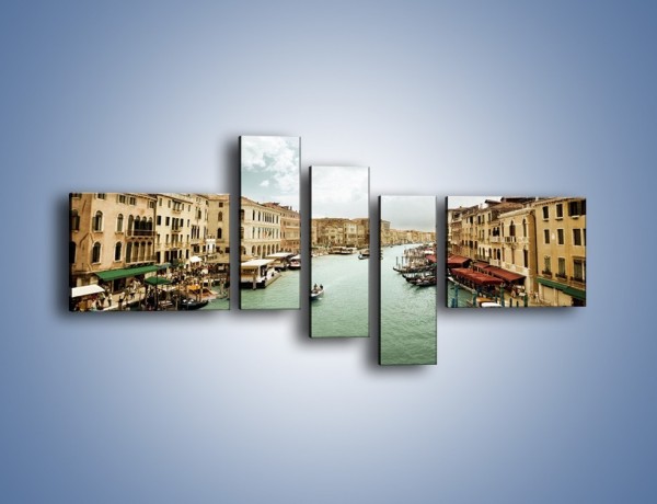 Obraz na płótnie – Cieśnina Canal Grande w Wenecji – pięcioczęściowy AM559W5